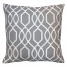Frances Contemporary Decorative Feather and Down Throw Pillow In Gray Jacquard Fabric