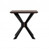 Armen Living Pirate Acacia Modern End Table Front
