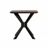Armen Living Pirate Acacia Modern End Table Front - Armen Living Pirate Acacia Modern End Table Front
