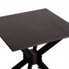 Armen Living Pirate Acacia Modern End Table Top View