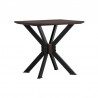 Armen Living Pirate Acacia Modern End Table Side View