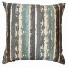 Murray Contemporary Decorative Feather and Down Throw Pillow In Aqua Jacquard Fabric