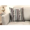 Murray Contemporary Decorative Feather and Down Throw Pillow In Aqua Jacquard Fabric - Lifestyle