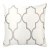 Paxton Contemporary Decorative Feather and Down Throw Pillow In Light Gray Jacquard Fabric