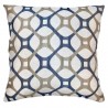 Roxbury Contemporary Decorative Feather and Down Throw Pillow In Cobalt Jacquard Fabric