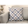 Roxbury Contemporary Decorative Feather and Down Throw Pillow In Cobalt Jacquard Fabric - Lifestyle