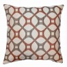 Roxbury Contemporary Decorative Feather and Down Throw Pillow In Coral Jacquard Fabric