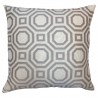 Warren Contemporary Decorative Feather and Down Throw Pillow In Gray Jacquard Fabric