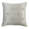 Warren Contemporary Decorative Feather and Down Throw Pillow In Mist Jacquard Fabric
