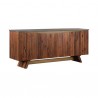 Armen Living Picadilly 4 Door Sideboard Buffet in Acacia Wood and Concrete Side