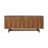 Armen Living Picadilly 4 Door Sideboard Buffet in Acacia Wood and Concrete Back - Armen Living Picadilly 4 Door Sideboard Buffet in Acacia Wood and Concrete Back