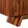Armen Living Picadilly 4 Door Sideboard Buffet in Acacia Wood and Concrete Legs