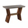 Armen Living Picadilly Rectangle Console Table in Acacia Wood and Concrete Sidw