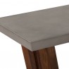 Armen Living Picadilly Rectangle Console Table in Acacia Wood and Concrete Corner