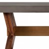 Armen Living Picadilly Rectangle Coffee Table in Acacia Wood and Concrete Mid