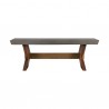 Armen Living Picadilly Rectangle Coffee Table in Acacia Wood and Concrete Front