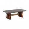 Armen Living Picadilly Rectangle Dining Table In Acacia Wood And Concrete 03