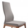 Armen Living Parker Mid-Century Dining ChairIin Walnut Finish And Gray Fabric - Set of 2 05
