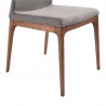 Armen Living Parker Mid-Century Dining ChairIin Walnut Finish And Gray Fabric - Set of 2 02