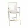 Armen Living Portals Outdoor Patio Aluminum Barstool In Light Matte Sand With Natural Teak Wood Accent In Beige 03 - Armen Living Portals Outdoor Patio Aluminum Barstool In Light Matte Sand With Natural Teak Wood Accent In Beige 03