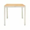 Armen Living Portals Outdoor Square Bar Table In Light Matte Sand With Natural Teak Wood Top In Beige 02 - Armen Living Portals Outdoor Square Bar Table In Light Matte Sand With Natural Teak Wood Top In Beige 02