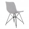 Armen Living Palmetto Contemporary Dining Chair In Gray Fabric With Black Metal Legs 04