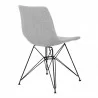 Armen Living Palmetto Contemporary Dining Chair In Gray Fabric With Black Metal Legs 04 - Armen Living Palmetto Contemporary Dining Chair In Gray Fabric With Black Metal Legs 04