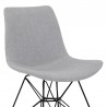 Armen Living Palmetto Contemporary Dining Chair In Gray Fabric With Black Metal Legs 06