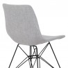 Armen Living Palmetto Contemporary Dining Chair In Gray Fabric With Black Metal Legs 07