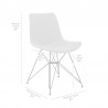 Armen Living Palmetto Contemporary Dining Chair In Gray Fabric With Black Metal Legs 08