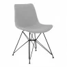 Armen Living Palmetto Contemporary Dining Chair In Gray Fabric With Black Metal Legs 03 - Armen Living Palmetto Contemporary Dining Chair In Gray Fabric With Black Metal Legs 03