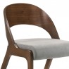 Armen Living Polly Mid-Century Upholstered Dining Chairs In Walnut Finish - Set of 2 04