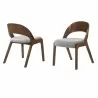 Armen Living Polly Mid-Century Upholstered Dining Chairs In Walnut Finish - Set of 2 01 - Armen Living Polly Mid-Century Upholstered Dining Chairs In Walnut Finish - Set of 2 01
