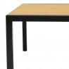 Armen Living Panama Outdoor Black Aluminum Rectangular Dining Table Half View