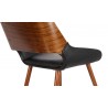 Panda Mid-Century Dining Chair in Walnut Finish and Black Faux Leather 05