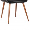 Panda Mid-Century Dining Chair in Walnut Finish and Black Faux Leather 07