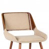 Panda Mid-Century Dining Chair in Walnut Finish and Brown Fabric06