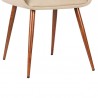Panda Mid-Century Dining Chair in Walnut Finish and Brown Fabric 04