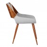 Panda Mid-Century Dining Chair Walnut Finish and Gray Fabric 04