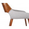 Panda Mid-Century Dining Chair Walnut Finish and Gray Fabric 06