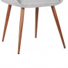 Panda Mid-Century Dining Chair Walnut Finish and Gray Fabric 02
