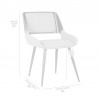 Panda Mid-Century Dining Chair Walnut Finish and Gray Fabric 01