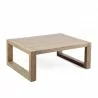 Paradise Outdoor Patio Solid Eucalyptus Wood Coffee with Light Finish - Angled - Paradise Outdoor Patio Solid Eucalyptus Wood Coffee with Light Finish - Angled