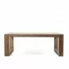 Paradise Outdoor Patio Solid Eucalyptus Wood Coffee with Light Finish - Front - Paradise Outdoor Patio Solid Eucalyptus Wood Coffee with Light Finish - Front