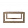 Paradise Outdoor Patio Solid Eucalyptus Wood Coffee with Light Finish - Side