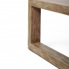 Paradise Outdoor Patio Solid Eucalyptus Wood Coffee with Light Finish - Leg Close-Up