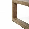 Paradise Outdoor Patio Solid Eucalyptus Wood Coffee with Light Finish - Leg Close-Up - Paradise Outdoor Patio Solid Eucalyptus Wood Coffee with Light Finish - Leg Close-Up