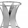 Armen Living Petal Modern Glass And Stainless Steel Round Pedestal Dining Table In Brushed Stainless Steel Finishing 04