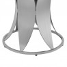 Armen Living Petal Modern Glass And Stainless Steel Round Pedestal Dining Table In Brushed Stainless Steel Finishing 05