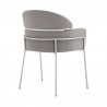 Portia Gray Velvet and Brushed Stainless Steel Dining Room Chairs 04